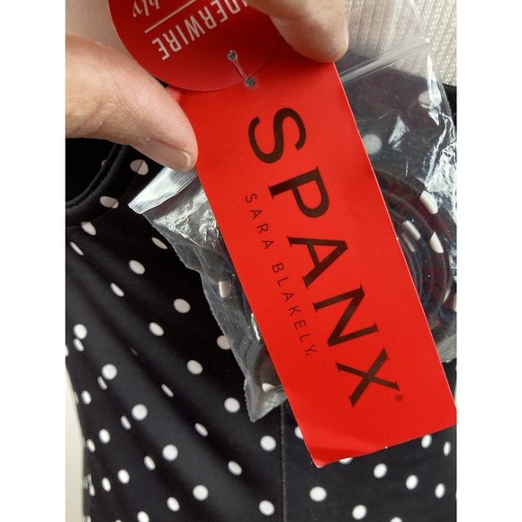 *New Spanx Retro Dresskini Polka Dot Swim Underwire Molded Cups Tankini Top-6 - Picture 11 of 13